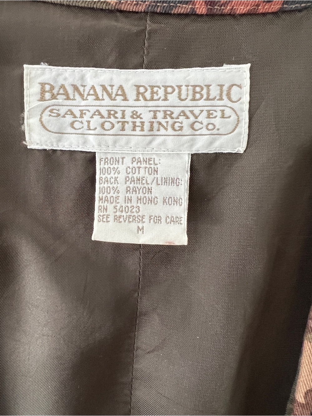 Vintage 90’s Banana Republic Safari & Travel Co Floral Vest LIKE NEW Sz M - Picture 2 of 7